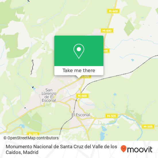 mapa Monumento Nacional de Santa Cruz del Valle de los Caídos