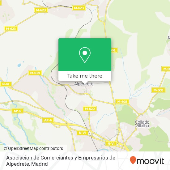 Asociacion de Comerciantes y Empresarios de Alpedrete map