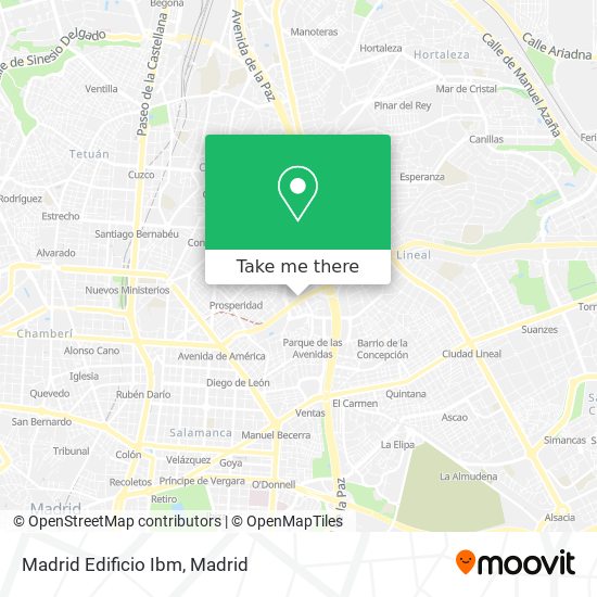 Madrid Edificio Ibm map