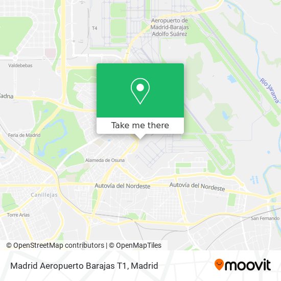 Madrid Aeropuerto Barajas T1 map