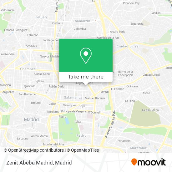 mapa Zenit Abeba Madrid