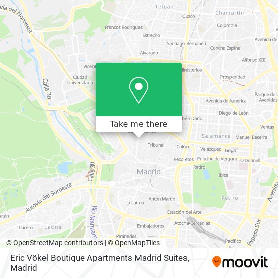 mapa Eric Vökel Boutique Apartments Madrid Suites