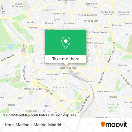 Hotel Mediodia Madrid map