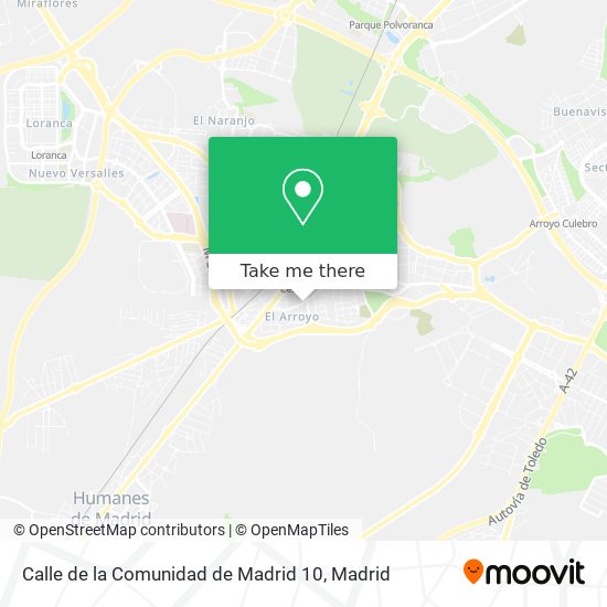 mapa Calle de la Comunidad de Madrid 10
