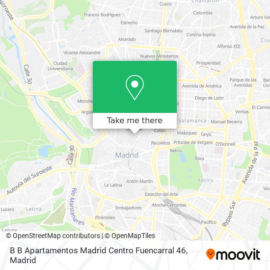 mapa B B Apartamentos Madrid Centro Fuencarral 46