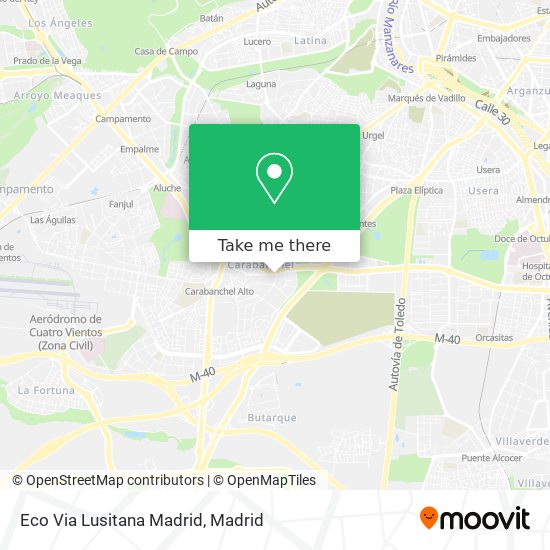 Eco Via Lusitana Madrid map