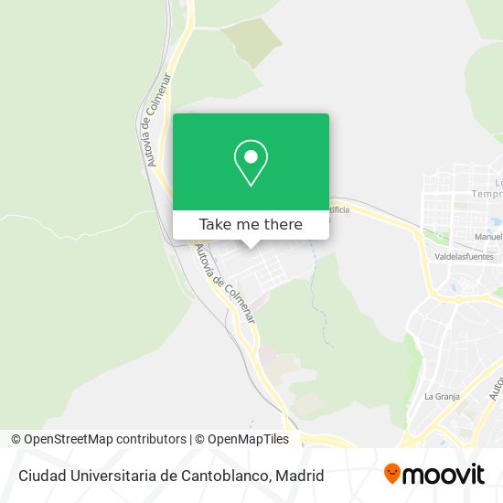Ciudad Universitaria de Cantoblanco map