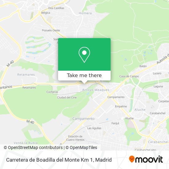 mapa Carretera de Boadilla del Monte Km 1