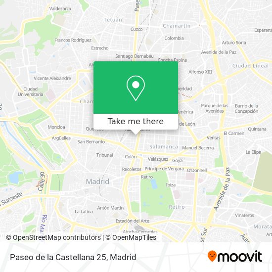 mapa Paseo de la Castellana 25