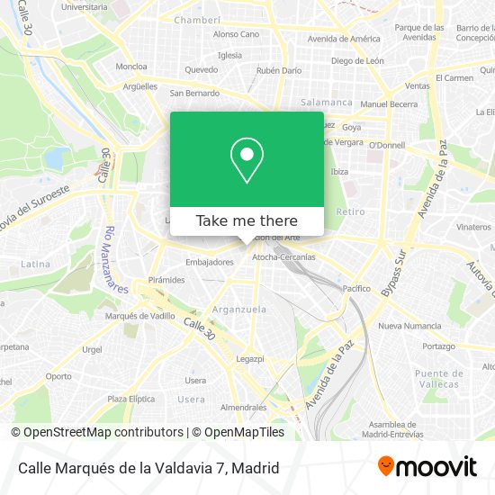 mapa Calle Marqués de la Valdavia 7