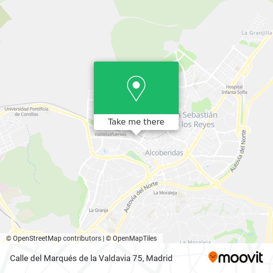 mapa Calle del Marqués de la Valdavia 75
