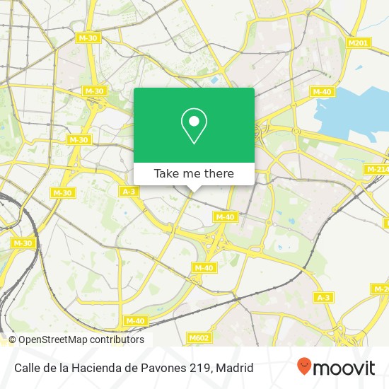 mapa Calle de la Hacienda de Pavones 219
