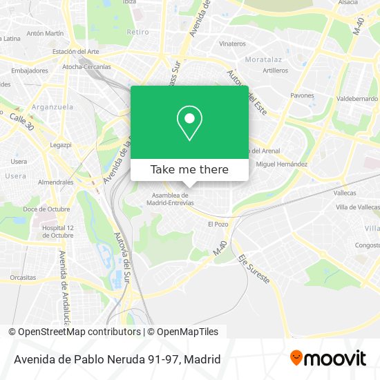 mapa Avenida de Pablo Neruda 91-97