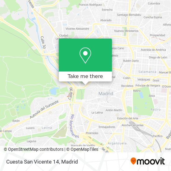 Wie Komme Ich Zu Cuesta San Vicente 14 In Madrid Mit Dem Bus Der Metro Oder Der Bahn Moovit