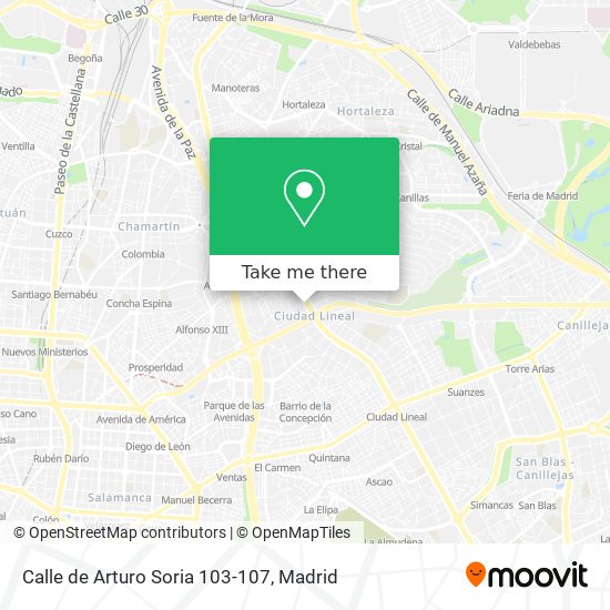 mapa Calle de Arturo Soria 103-107