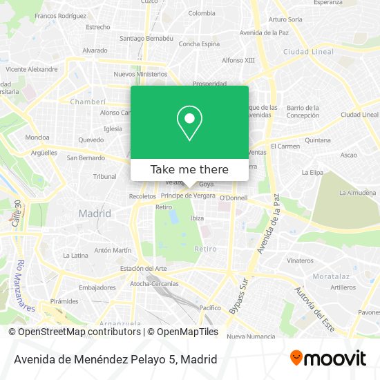 Avenida de Menéndez Pelayo 5 map