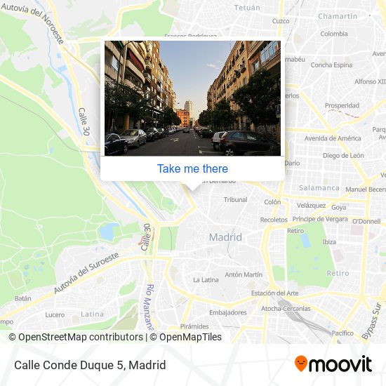 mapa Calle Conde Duque 5
