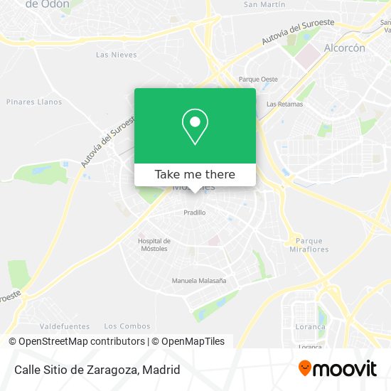 mapa Calle Sitio de Zaragoza
