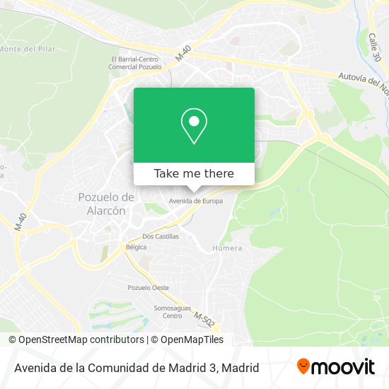mapa Avenida de la Comunidad de Madrid 3