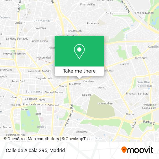 mapa Calle de Alcalá 295