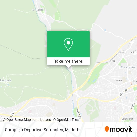 Complejo Deportivo Somontes map