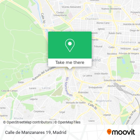 mapa Calle de Manzanares 19