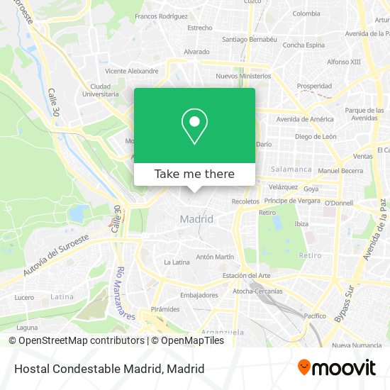 Hostal Condestable Madrid map