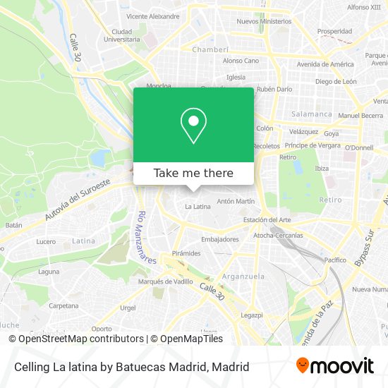 mapa Celling La latina by Batuecas Madrid