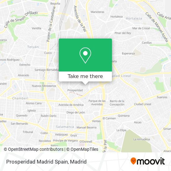 Prosperidad Madrid Spain map