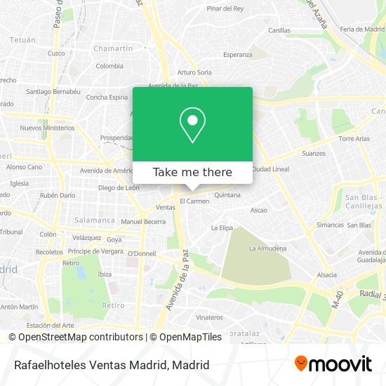 Rafaelhoteles Ventas Madrid map