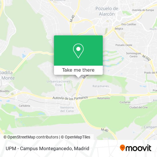 UPM - Campus Montegancedo map