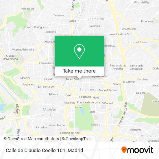 Calle de Claudio Coello 101 map