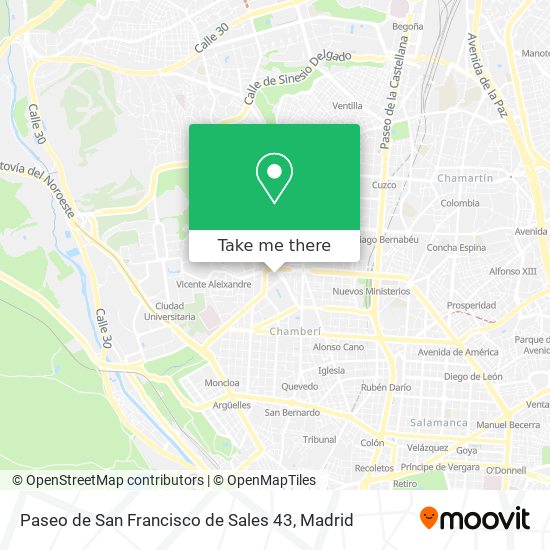 mapa Paseo de San Francisco de Sales 43