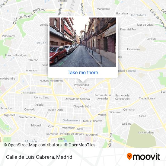 mapa Calle de Luis Cabrera