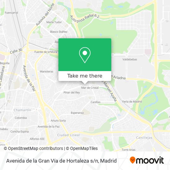 Avenida de la Gran Vía de Hortaleza s / n map
