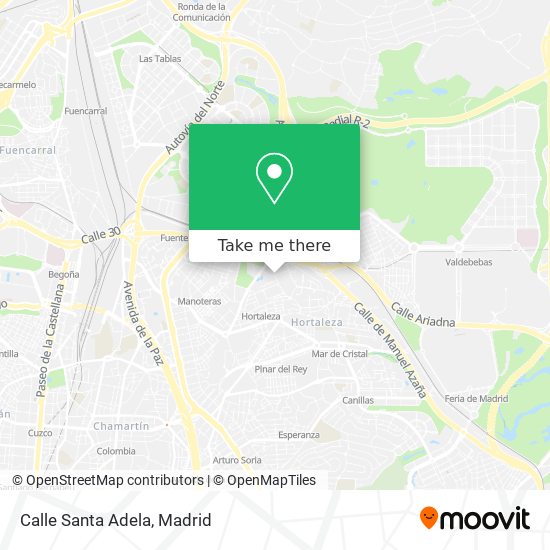 mapa Calle Santa Adela