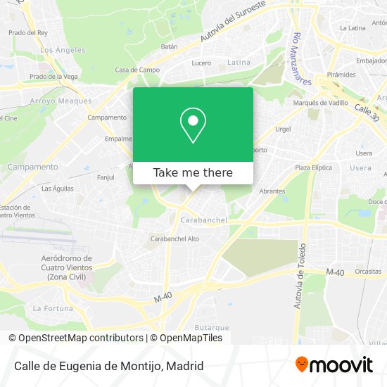 mapa Calle de Eugenia de Montijo