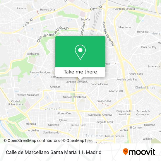 mapa Calle de Marceliano Santa María 11