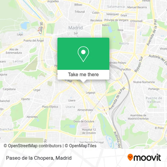 Paseo de la Chopera map