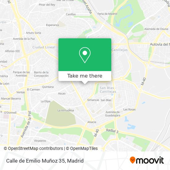 mapa Calle de Emilio Muñoz 35