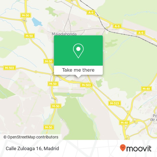 mapa Calle Zuloaga 16