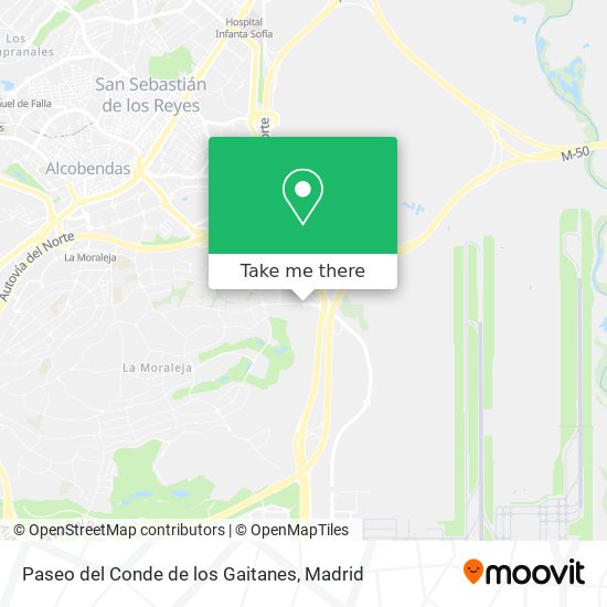 Paseo del Conde de los Gaitanes map
