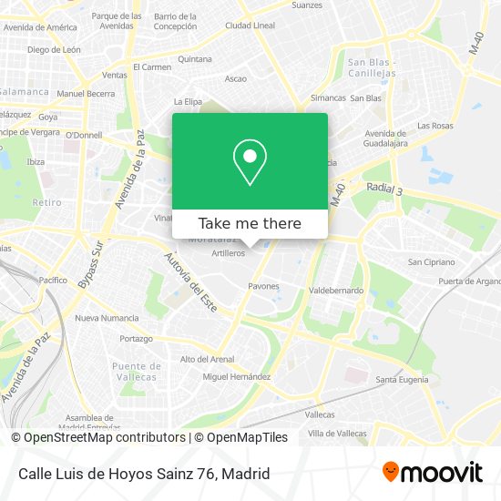 mapa Calle Luis de Hoyos Sainz 76