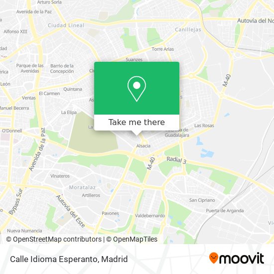 Calle Idioma Esperanto map