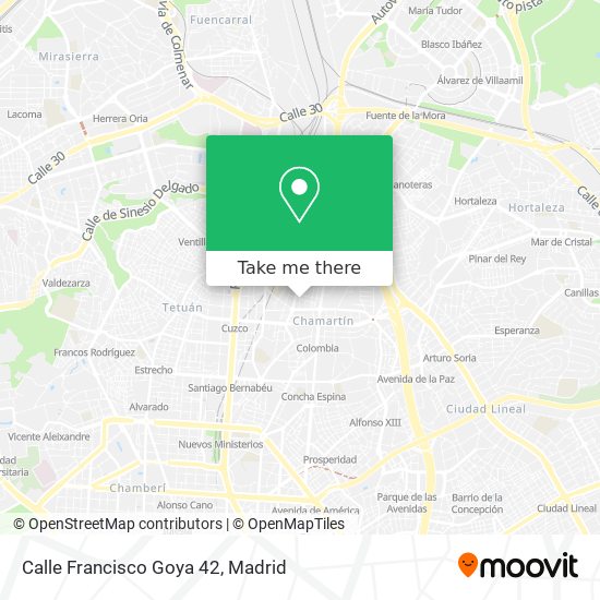 mapa Calle Francisco Goya 42