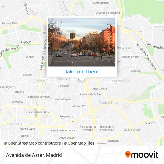 mapa Avenida de Aster