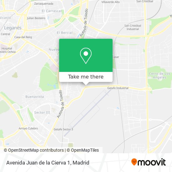 mapa Avenida Juan de la Cierva 1