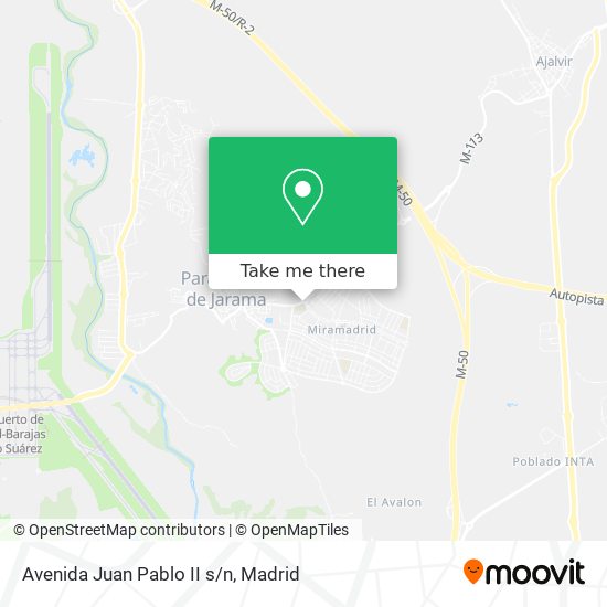 mapa Avenida Juan Pablo II s/n