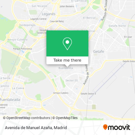 mapa Avenida de Manuel Azaña