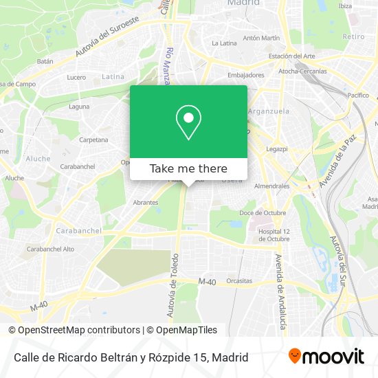 Calle de Ricardo Beltrán y Rózpide 15 map
